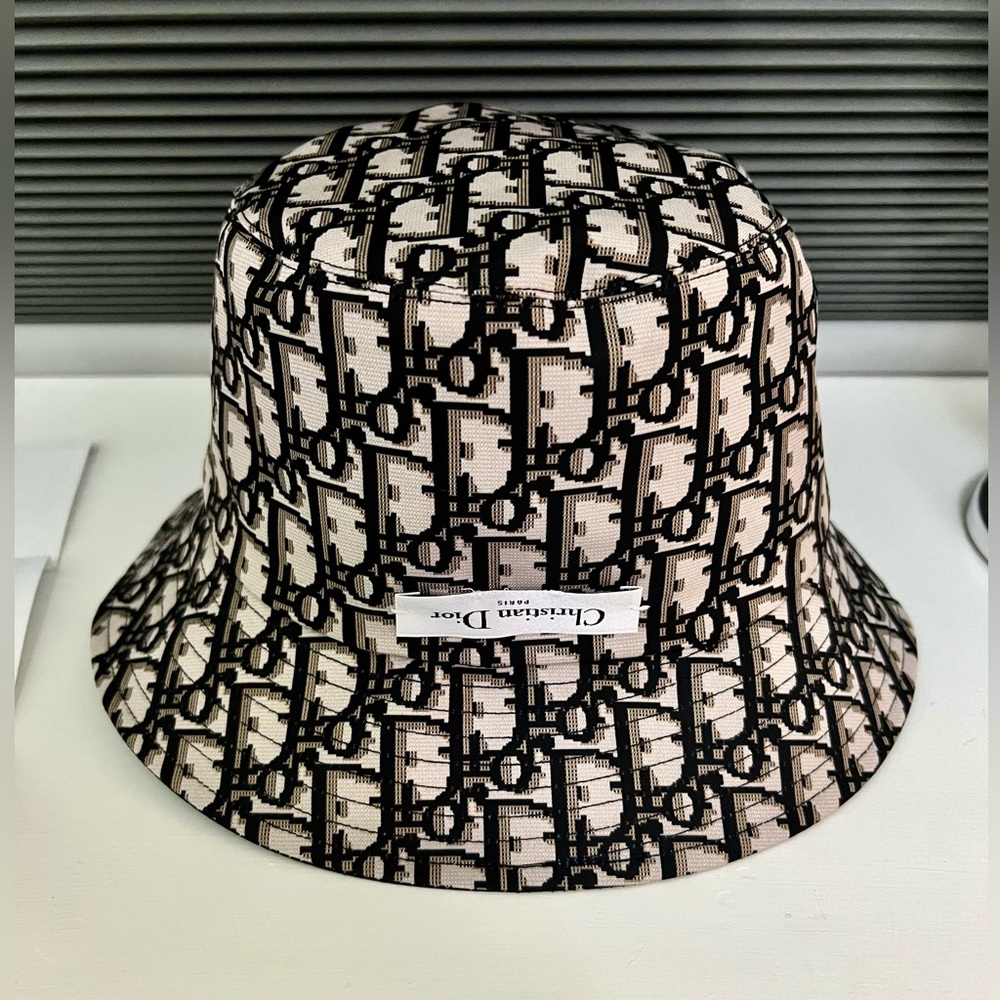Authentic Dior Reversible Teddy-D Small Brim Bucket Hat